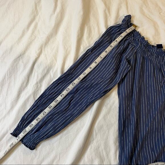 American Eagle Outfitters One Shoulder Striped Blouse size S - Picture 6 of 10